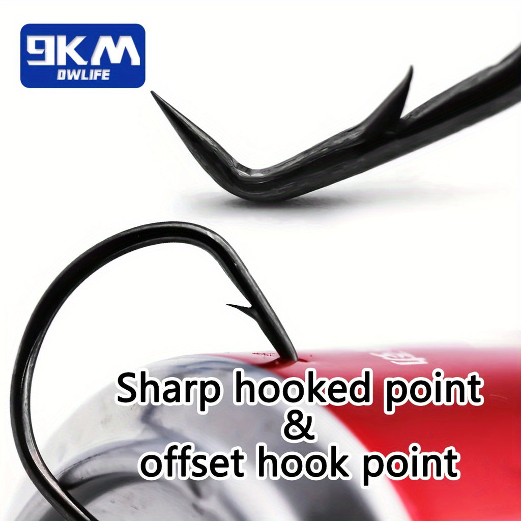 Artificial Fishing Lures – Saltwater, Bass – 9km 50pcs Circle Fishing Hooks Offset Carp Live Bait – Reliable Angler Setup for US Anglers
