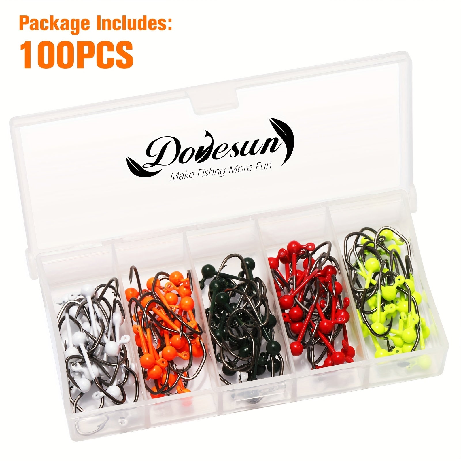 Fishing Lure Kit – Crappie – Dovesun 100pcs Fly Tying Jigs Kit Jig Heads Fishing – Field-Ready Performance for US Anglers