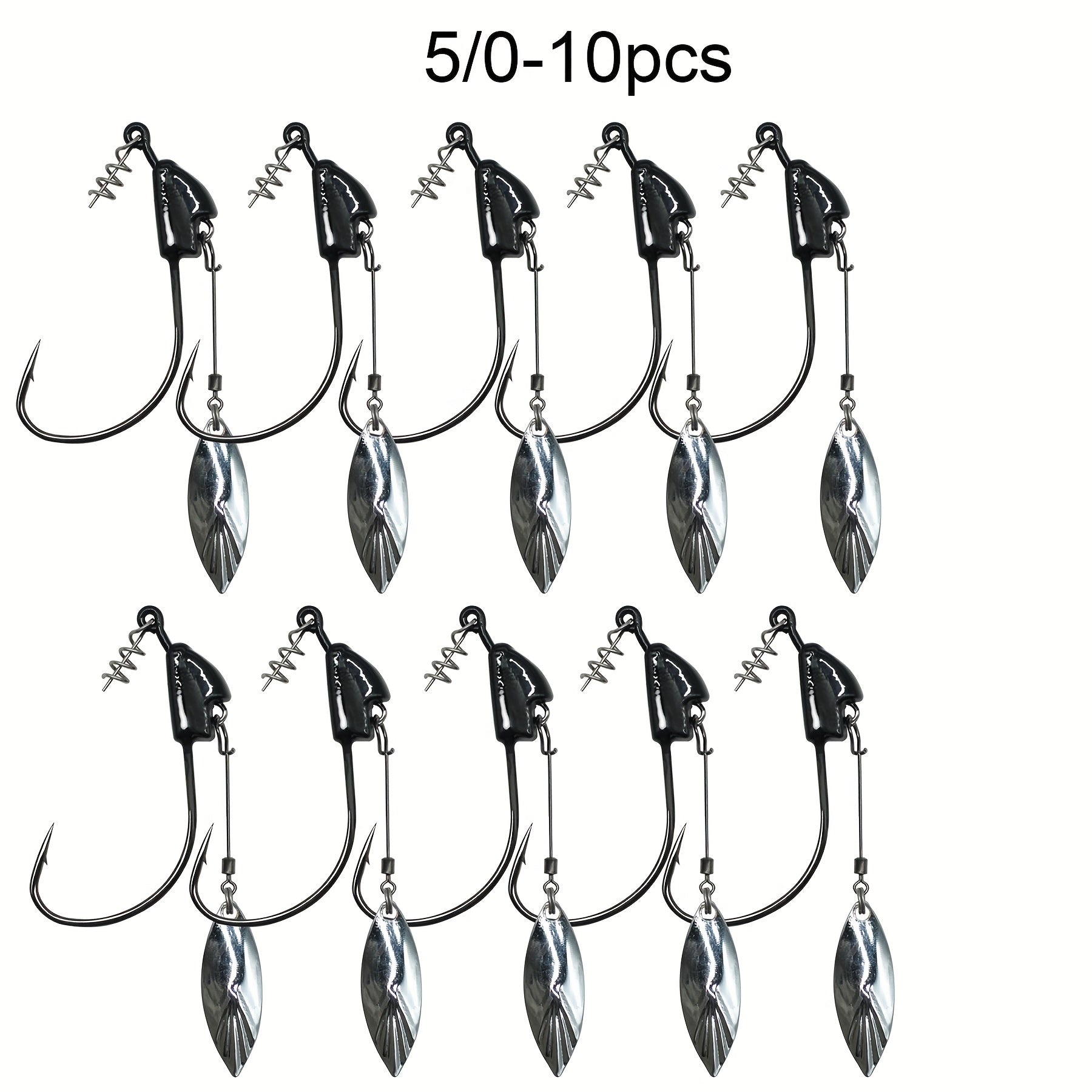 Freshwater Fishing Lures – Saltwater, Freshwater – Dovesun 10pcs Swimbaits Jig Head Underspin Weighted Swimbait Hooks – Versatile Water-Ready Design for US Anglers