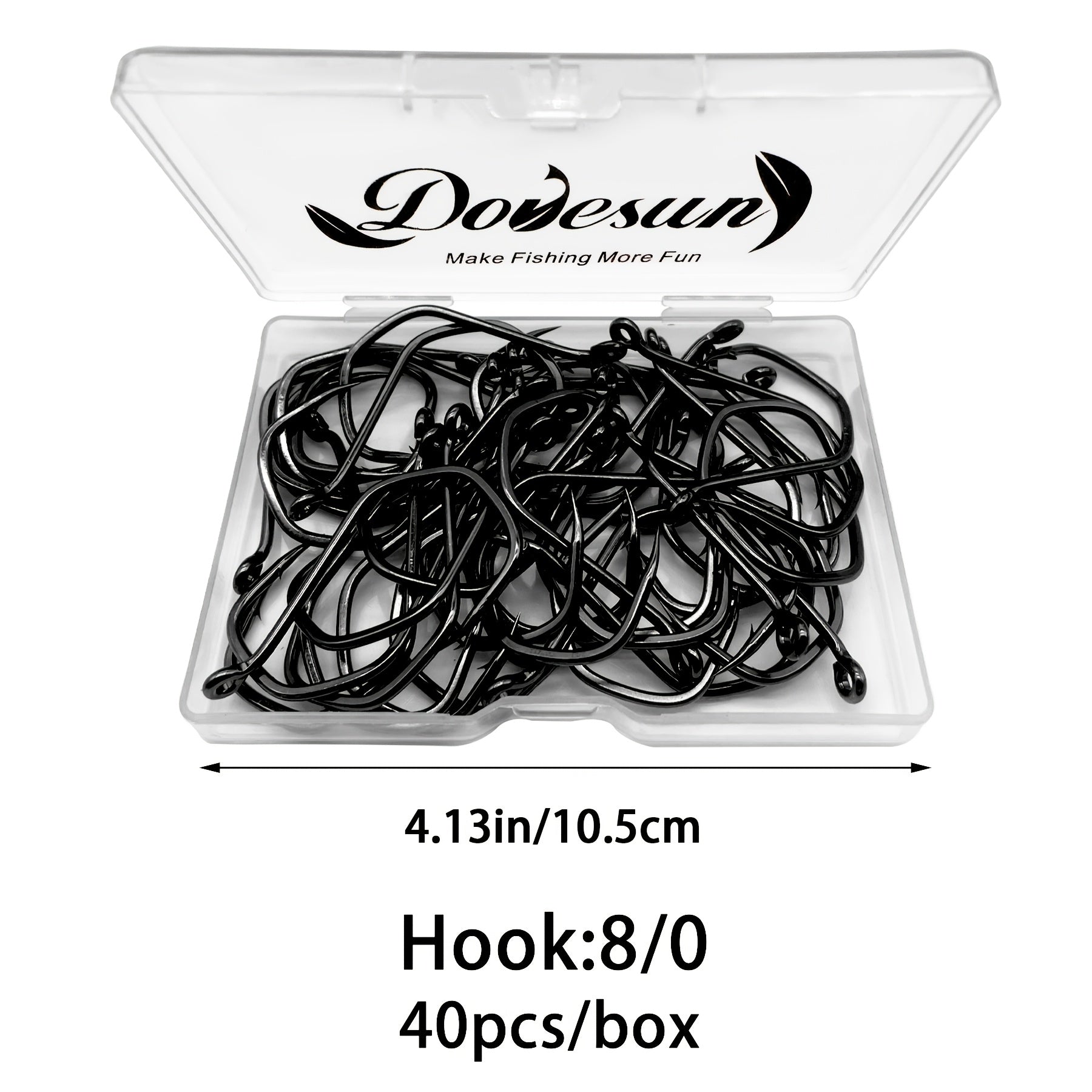 Fishing Trip Essential – Versatile Water-Ready Design – Doveusn 40pcs Catfish Hooks Offset Octopus Circle – Compact Tackle Solution for US Anglers