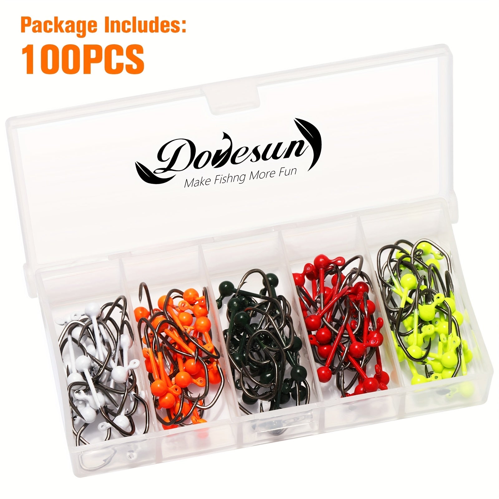 Fishing Lure Kit – Crappie – Dovesun 100pcs Fly Tying Jigs Kit Jig Heads Fishing – Field-Ready Performance for US Anglers