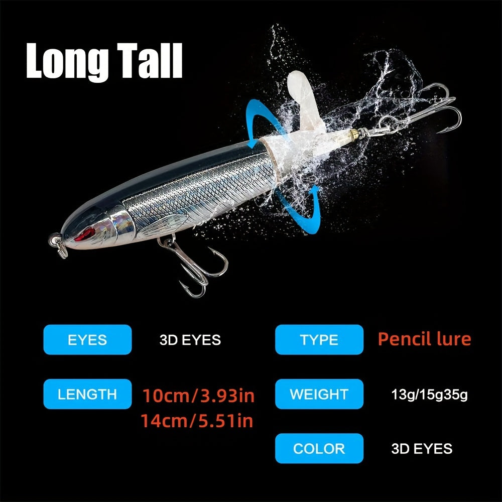 Artificial Fishing Lures – Saltwater, Freshwater, Bass – Pack Surface Fishing Lures Artificial Popper Hard Bait Crankbait – Compact Tackle Solution for US Anglers