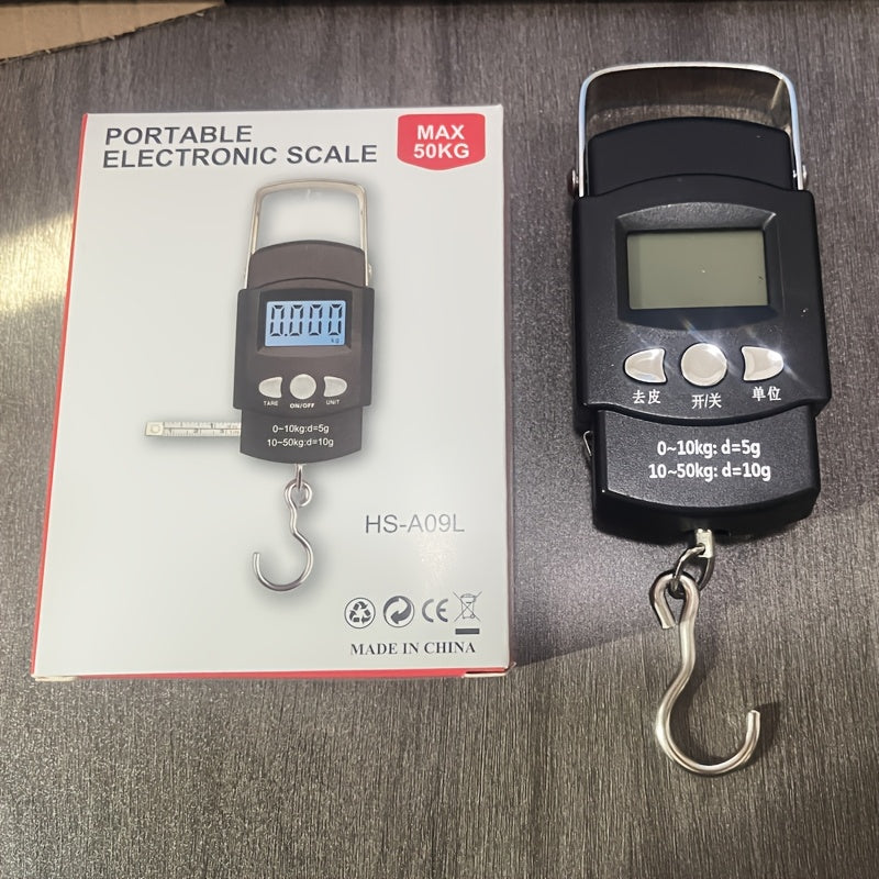 Outdoor Fishing Accessory – Portable – Heavy Duty Digital Handheld Scale 110 Pounds Kilograms Backlit – Dependable Freshwater & Saltwater Use for US Anglers