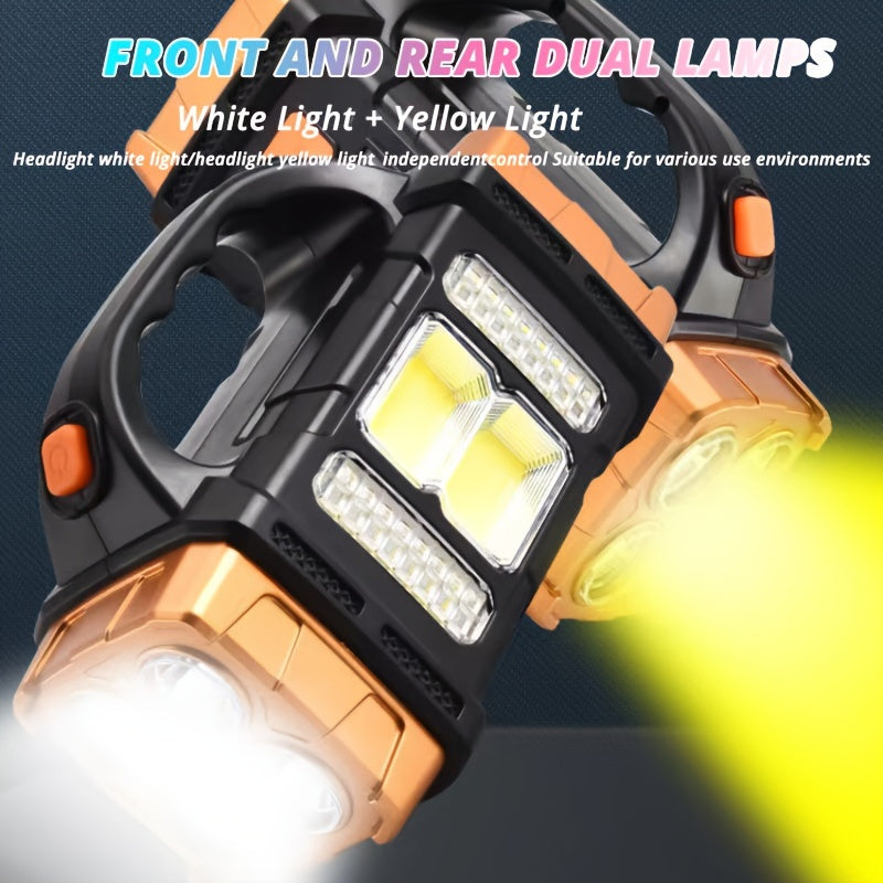 Angler Outdoor Accessory – Water-Ready, Portable, Rechargeable – Solar USB Rechargeable LED Lantern Flashlight 1800mah Nickel Battery – Field-Ready Performance for US Anglers