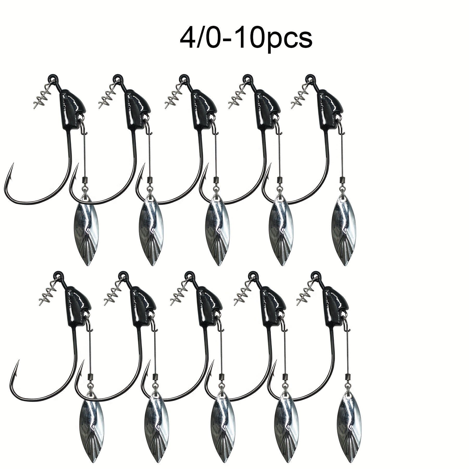 Freshwater Fishing Lures – Saltwater, Freshwater – Dovesun 10pcs Swimbaits Jig Head Underspin Weighted Swimbait Hooks – Versatile Water-Ready Design for US Anglers