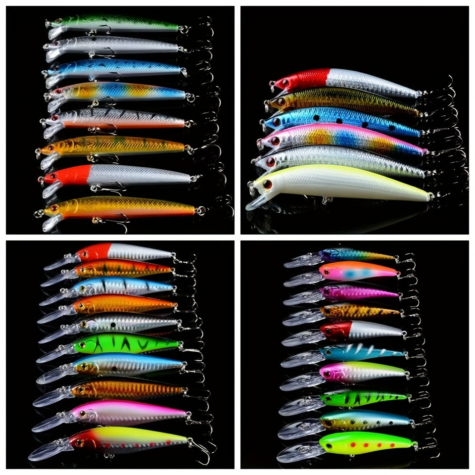 Bass Tackle Kit – Saltwater, Freshwater – 5pcs Random Style Bionic Lure Minnow Saltwater Fishing Hard – Dependable Freshwater & Saltwater Use for US Anglers