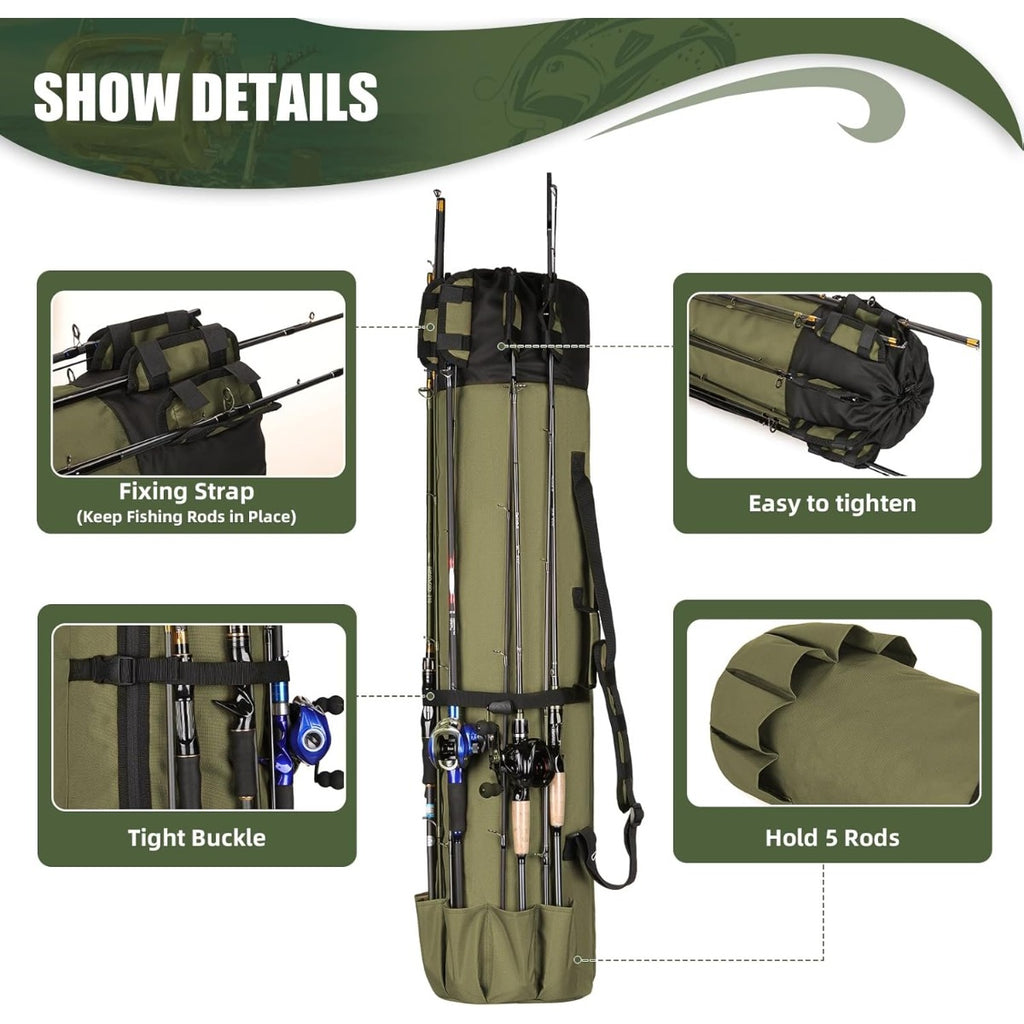 Fishing Tackle Bag – Portable, Large Capacity – Foldable Durable Fishing Bag Large Capacity Portable High Outdoor – Practical Gear for Every Cast for US Anglers