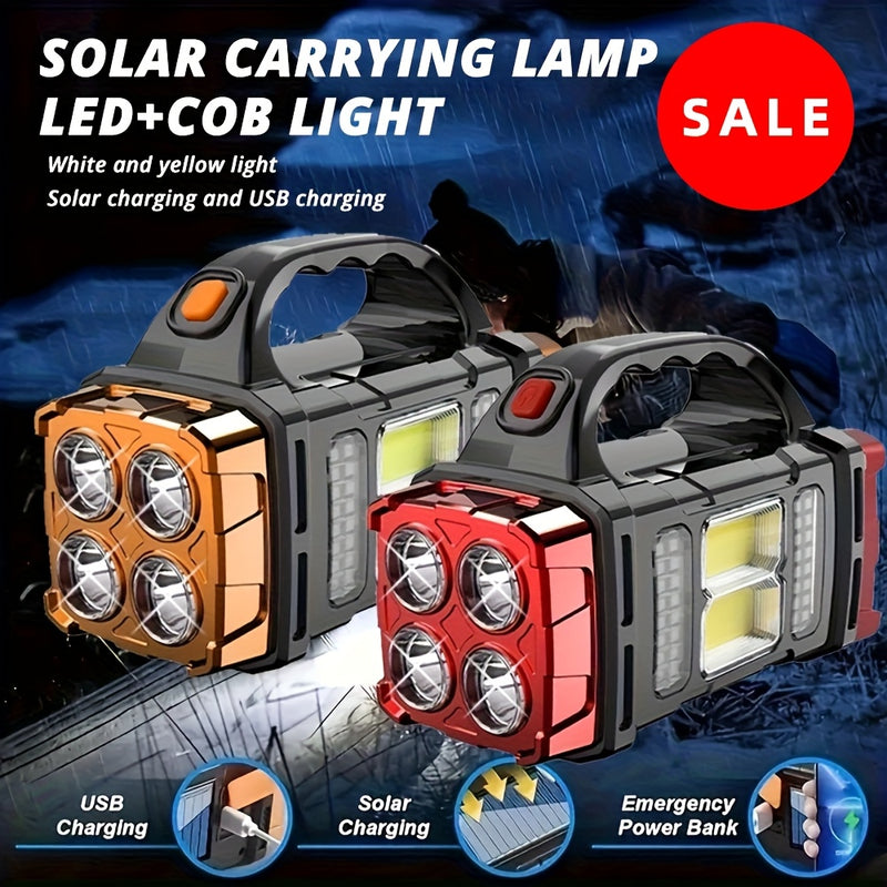 Angler Outdoor Accessory – Water-Ready, Portable, Rechargeable – Solar USB Rechargeable LED Lantern Flashlight 1800mah Nickel Battery – Field-Ready Performance for US Anglers