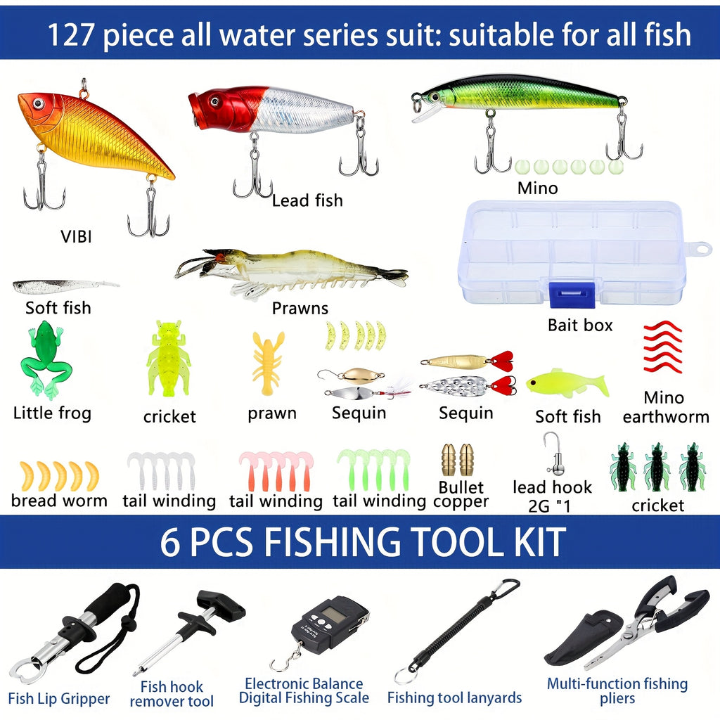 Fishing Tackle Storage – Angler-Focused Outdoor Design – 482pcs Fishing Accessories Kits Adults Backpack Tackle Box Included – Versatile Water-Ready Design for US Anglers