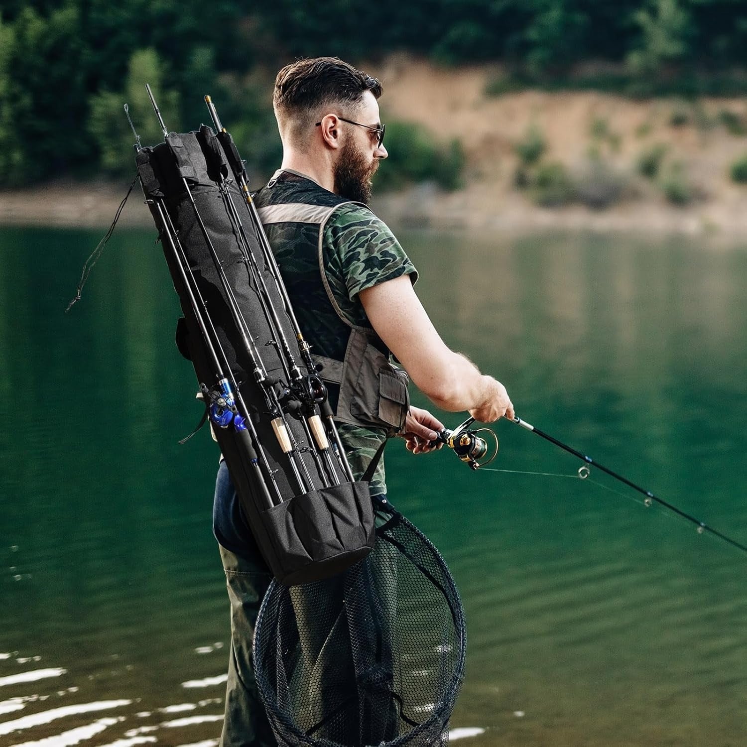 Fishing Tackle Bag – Portable, Large Capacity – Foldable Durable Fishing Bag Large Capacity Portable High Outdoor – Practical Gear for Every Cast for US Anglers