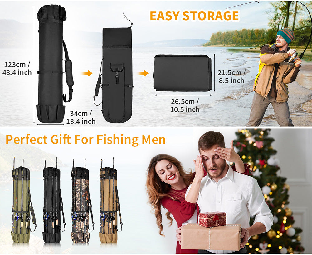 Fishing Tackle Bag – Portable, Large Capacity – Foldable Durable Fishing Bag Large Capacity Portable High Outdoor – Practical Gear for Every Cast for US Anglers