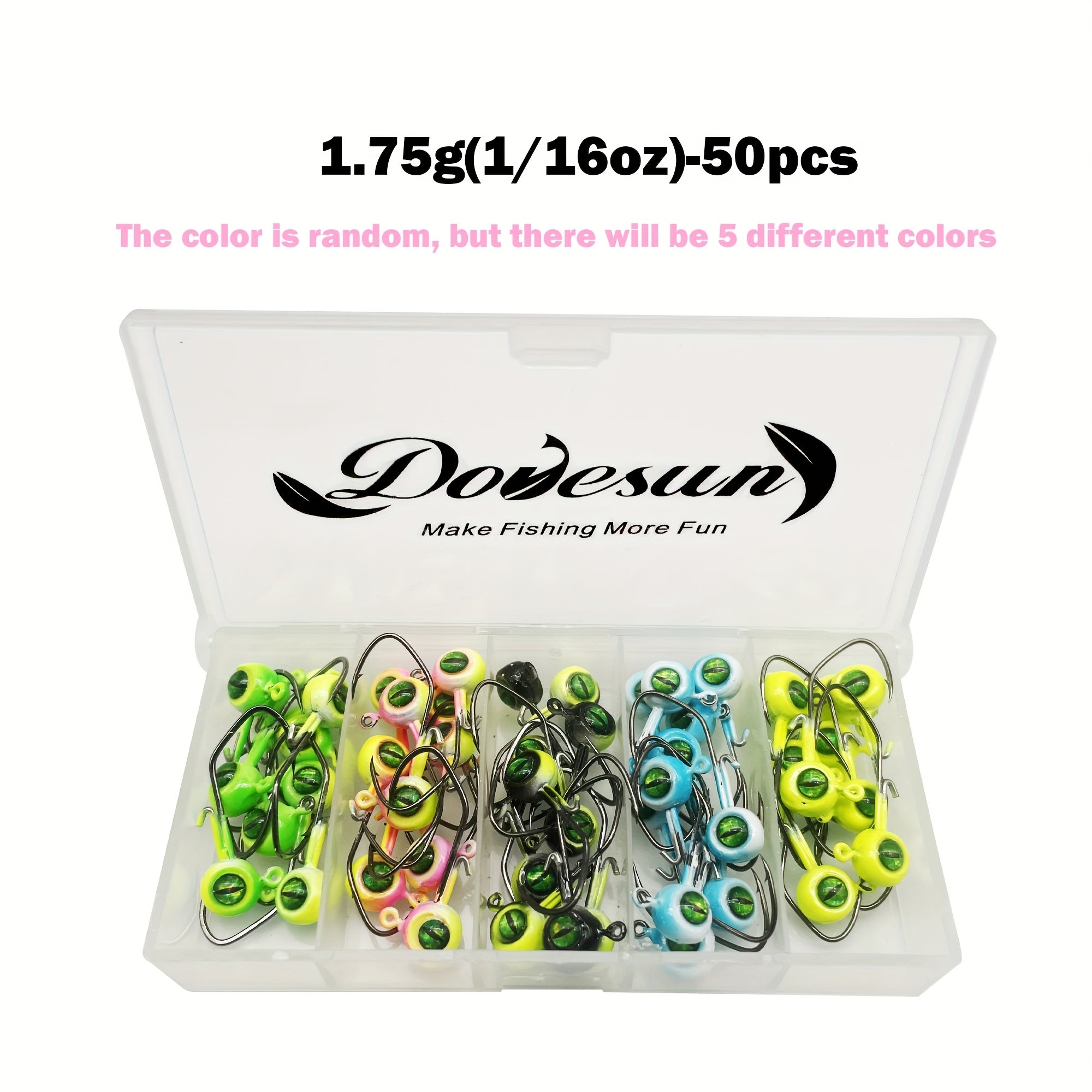 Fishing Lures – Bass, Crappie – Dovesun 50pcs Crappie Jig Heads Fishing Hooks Swimbait Head – Angler-Focused Outdoor Design for US Anglers