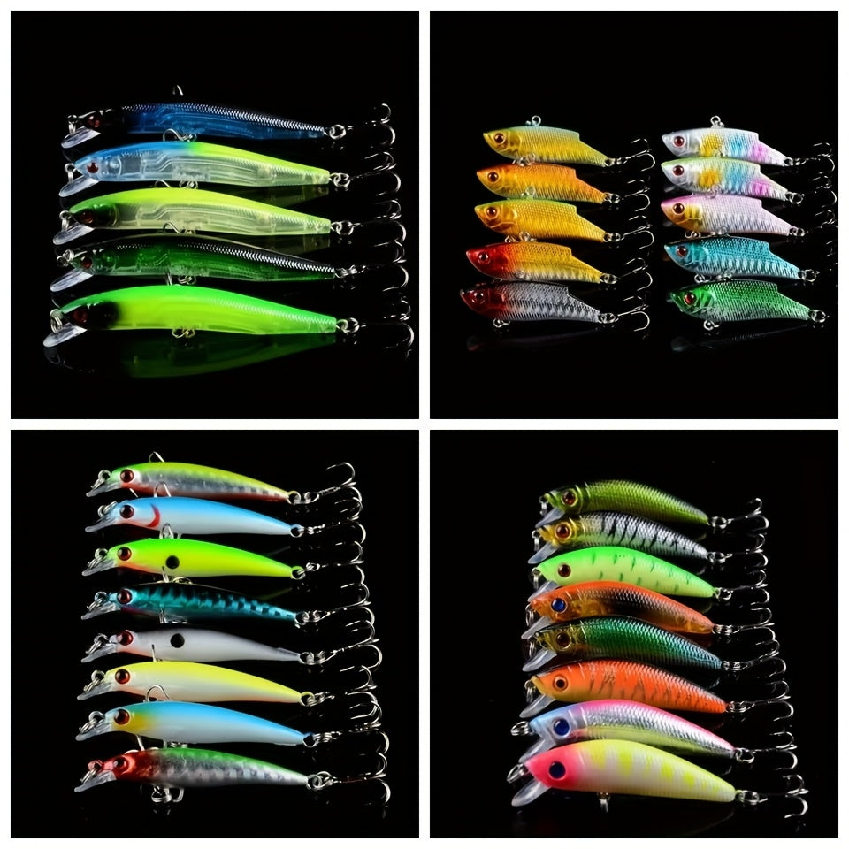 Bass Tackle Kit – Saltwater, Freshwater – 5pcs Random Style Bionic Lure Minnow Saltwater Fishing Hard – Dependable Freshwater & Saltwater Use for US Anglers