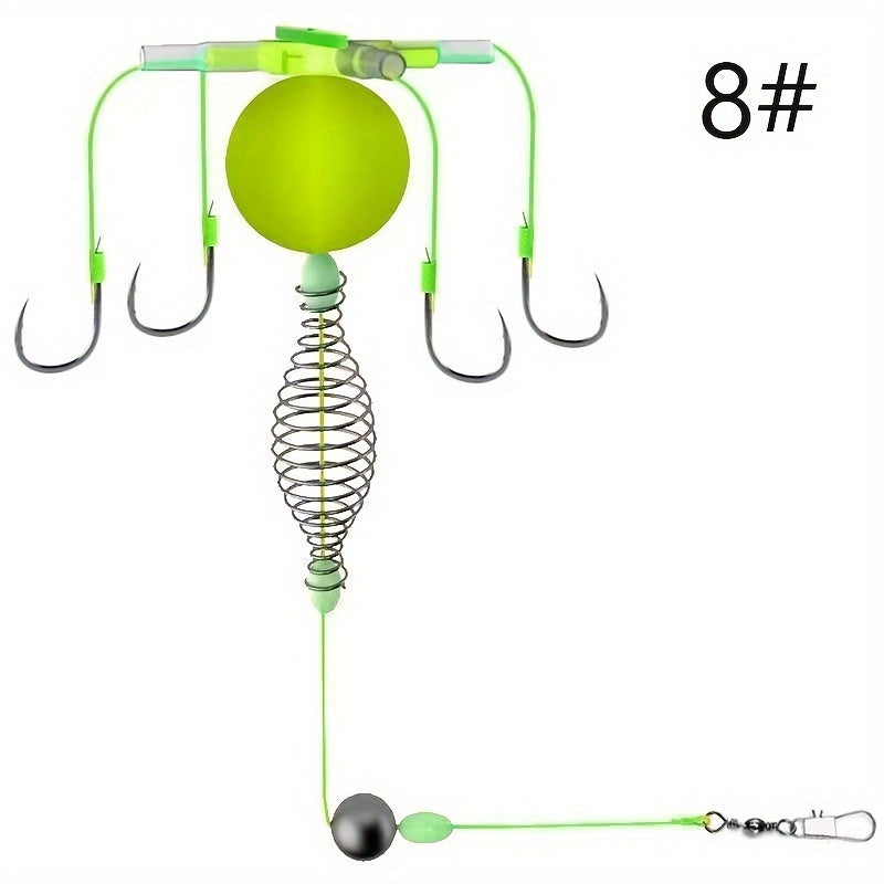 Fishing Rig Accessories – Practical Gear for Every Cast – Explosive Hook Rig Four Fishing Sharp Hooks Resistant Water – Dependable Freshwater & Saltwater Use for US Anglers