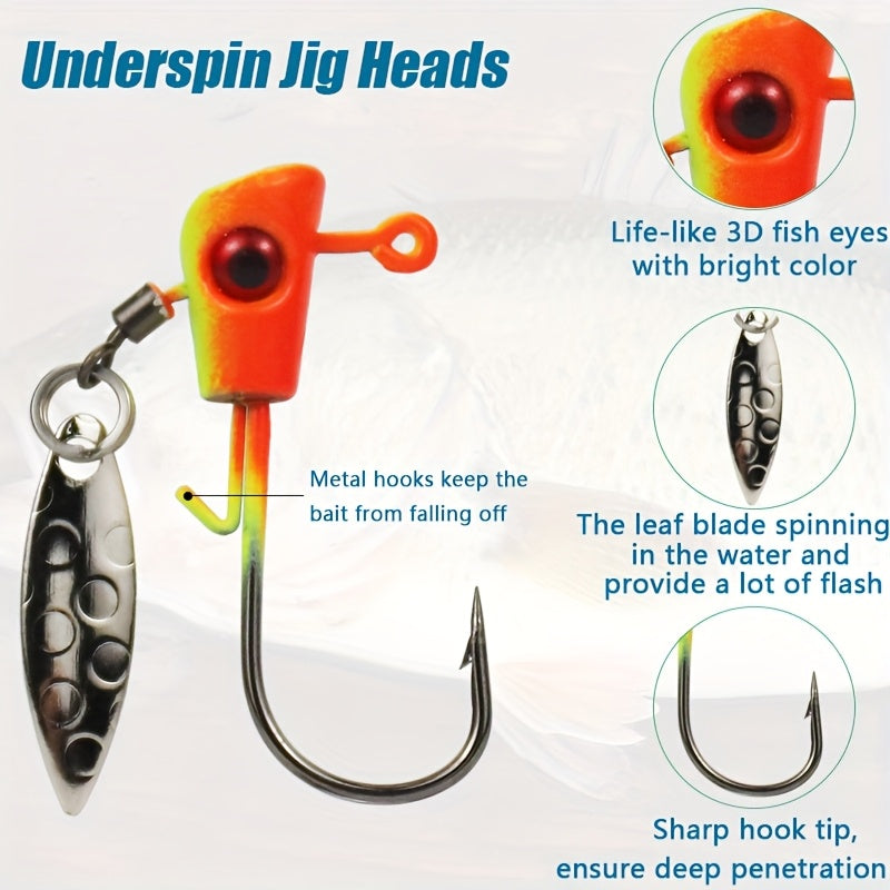 Bass Fishing Lures – Bass, Trout, Crappie – 20pcs Underspin Shad Darts Jig Heads Hook Crappie Head – Built for Weekend Anglers for US Anglers