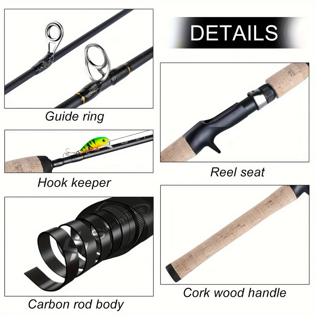 Carbon Fishing Rod – Carbon Fiber – Sougayilang Baitcasting Spinning Fishing Rod 70. 87 Inch Sections Carbon – Field-Ready Performance for US Anglers
