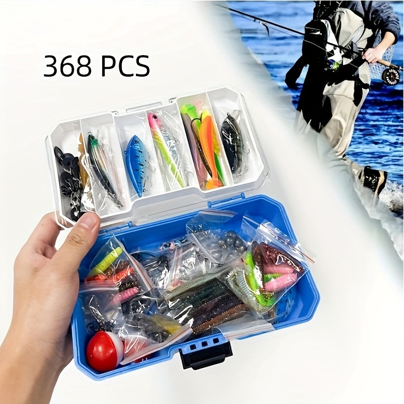 Fishing Rod Storage Bag – Compact Tackle Solution – 368 403 407pcs Fishing Lures Tackle Box Kit Complete – Field-Ready Performance for US Anglers