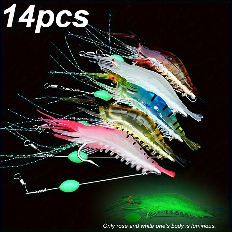 Fishing Lures – Field-Ready Performance – 14pcs Silicone Shrimp Fishing Lures 3. 15 Inch Realistic Biomimetic – Practical Gear for Every Cast for US Anglers