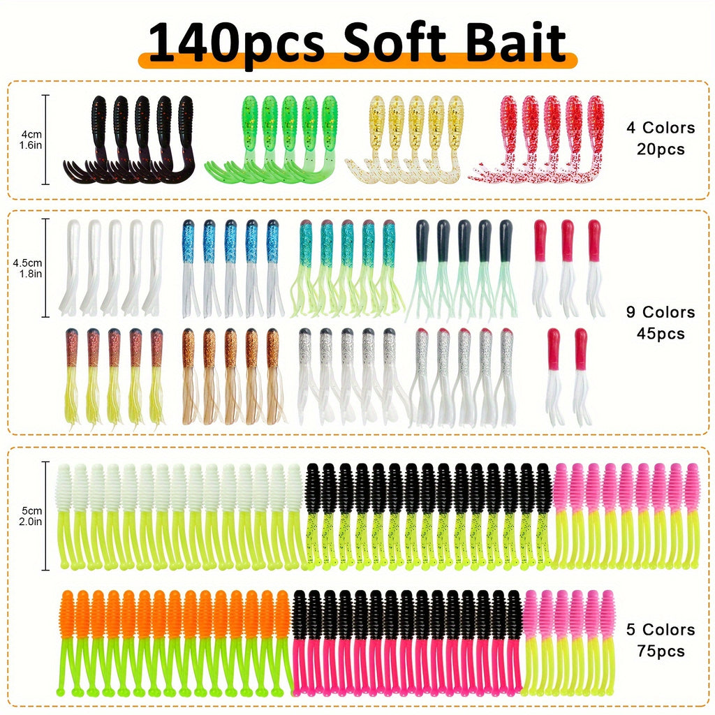 Fishing Lures – Bass, Trout, Crappie – 228pcs Crappie Lures Kit Soft Plastic Paddle Tail Tube – Practical Gear for Every Cast for US Anglers