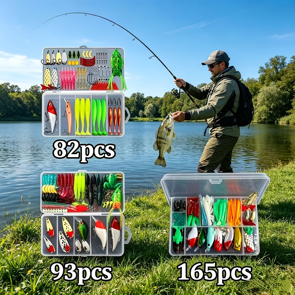 Fishing Rod Storage Bag – Trout – 82pcs 93pcs 165pcs Plastic Tackle Box Trout Spoon Lure – Built for Weekend Anglers for US Anglers