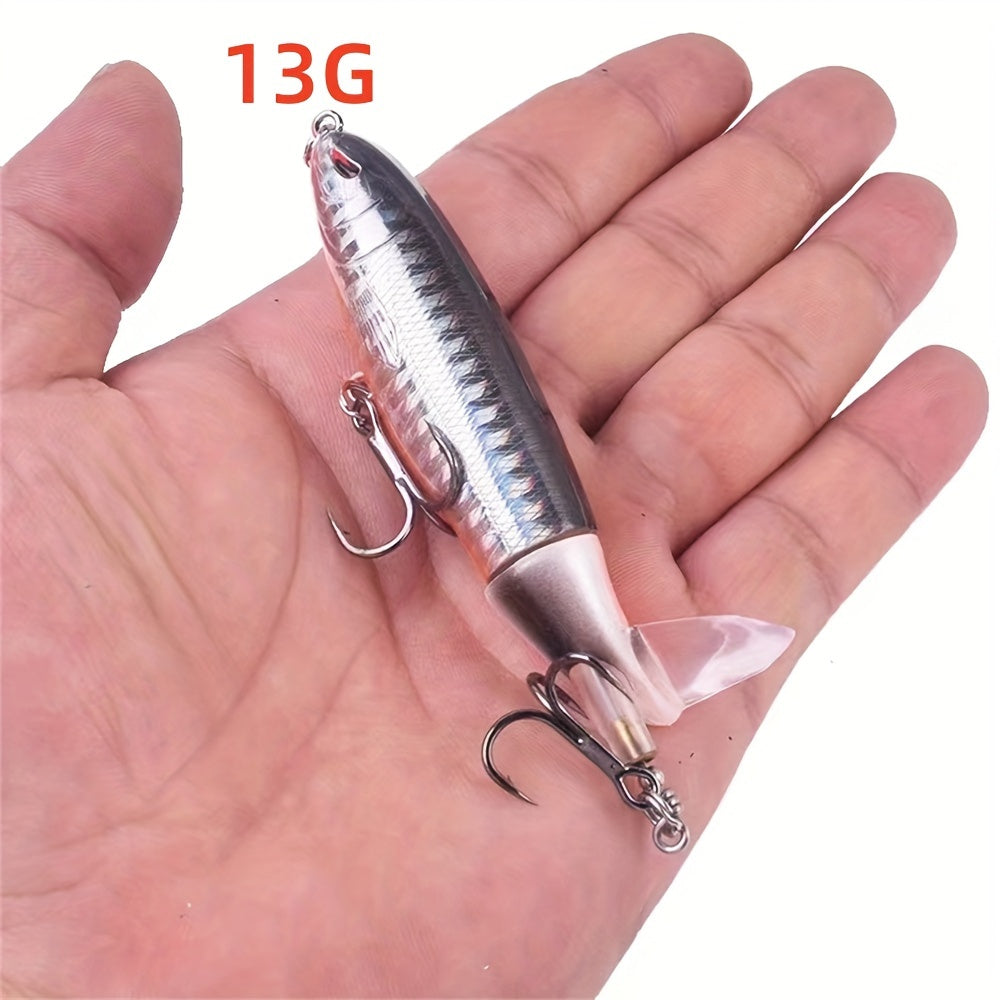 Artificial Fishing Lures – Saltwater, Freshwater, Bass – Pack Surface Fishing Lures Artificial Popper Hard Bait Crankbait – Compact Tackle Solution for US Anglers