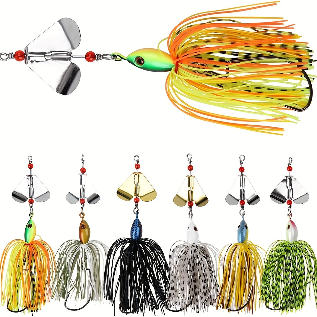 Fishing Lure Kit – Saltwater, Freshwater, Bass, Trout – Spinnerbait Fishing Lures Featuring Multicolored Buzzbaits Bass Trout Salmon – Built for Weekend Anglers for US Anglers