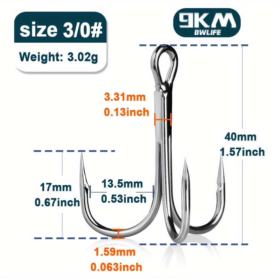 Fishing Trip Essential – Saltwater, Freshwater – 9km 50pcs Fishing Treble Hooks Brabed Sharp Triple Sea – Reliable Angler Setup for US Anglers