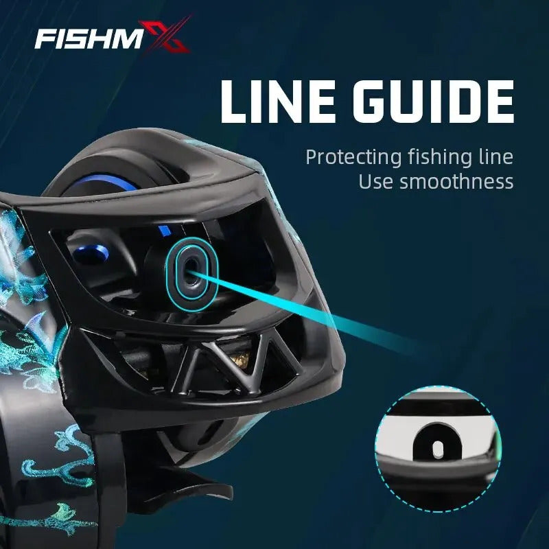 Freshwater Fishing Reel – Saltwater, Bass – Fishmx High Speed Baitcast Reel 7. 2 Ratio Dual Magnetic – Compact Tackle Solution for US Anglers