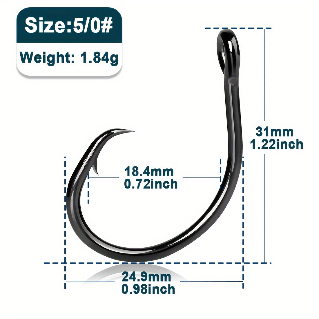 Bass Fishing Lures – Carbon Fiber, Saltwater, Bass – 9km 50pcs Fishing Circle Hooks Saltwater Catfish High Carbon – Field-Ready Performance for US Anglers