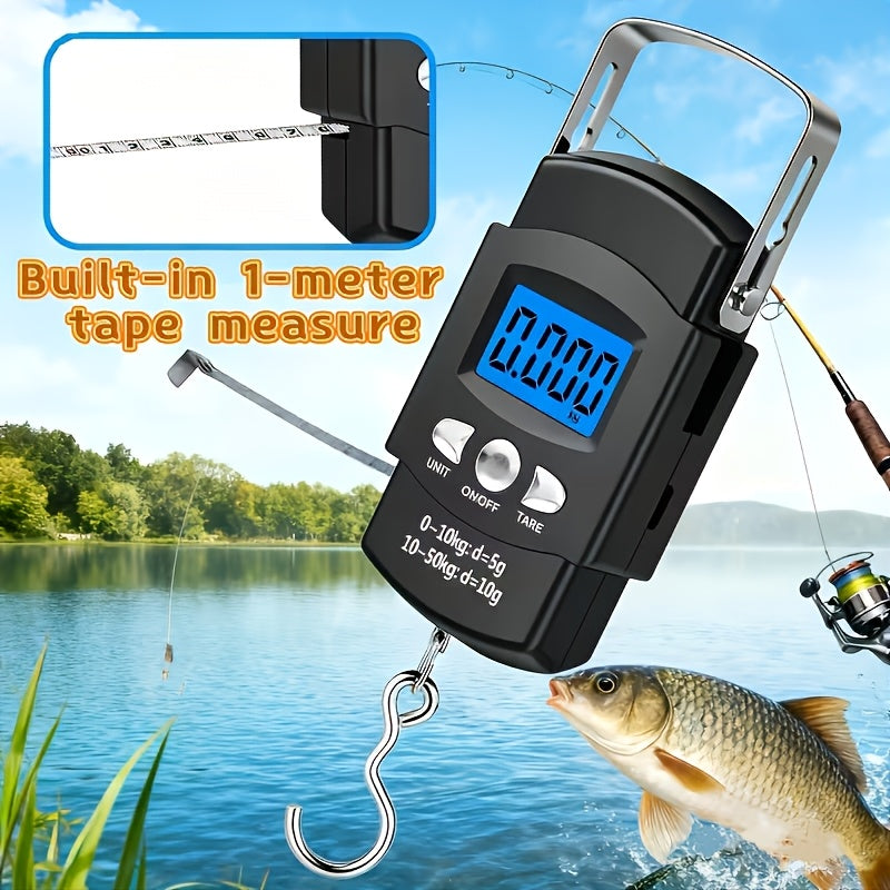 Outdoor Fishing Accessory – Portable – Heavy Duty Digital Handheld Scale 110 Pounds Kilograms Backlit – Dependable Freshwater & Saltwater Use for US Anglers