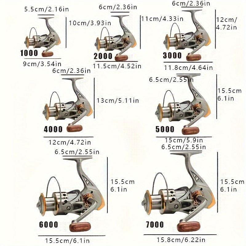 Freshwater Fishing Reel – Saltwater, Freshwater – Ultra Smooth Metal Spinning Reel Gear Ratio Max Drag – Reliable Angler Setup for US Anglers