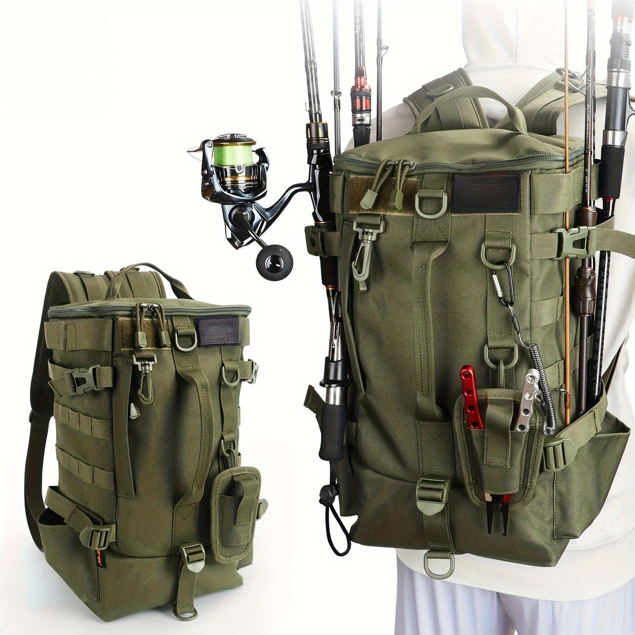 Fishing Tackle Bag – Portable, Lightweight – 2pcs Sjb043 Lightweight Angler Backpack Scissors Pouch Ready Travel – Angler-Focused Outdoor Design for US Anglers