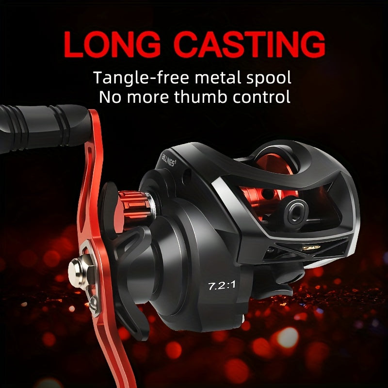 Angler Fishing Reel – Saltwater, Freshwater – Billings Baitcasting Reel Am200 Series 7. 2 Gear Ratio 1bb – Field-Ready Performance for US Anglers
