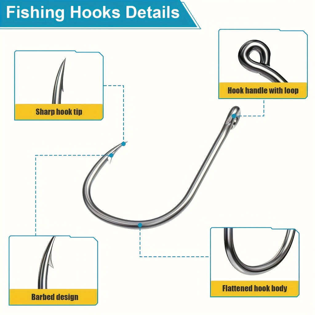 Fishing Rod Storage Bag – Carbon Fiber, Saltwater, Freshwater, Portable – 50pcs High Carbon Steel Barbed Fishing Hooks Durable Hooked – Field-Ready Performance for US Anglers