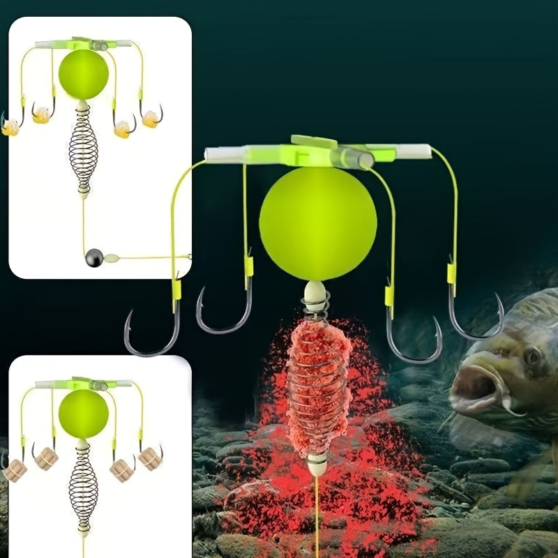 Fishing Rig Accessories – Practical Gear for Every Cast – Explosive Hook Rig Four Fishing Sharp Hooks Resistant Water – Dependable Freshwater & Saltwater Use for US Anglers