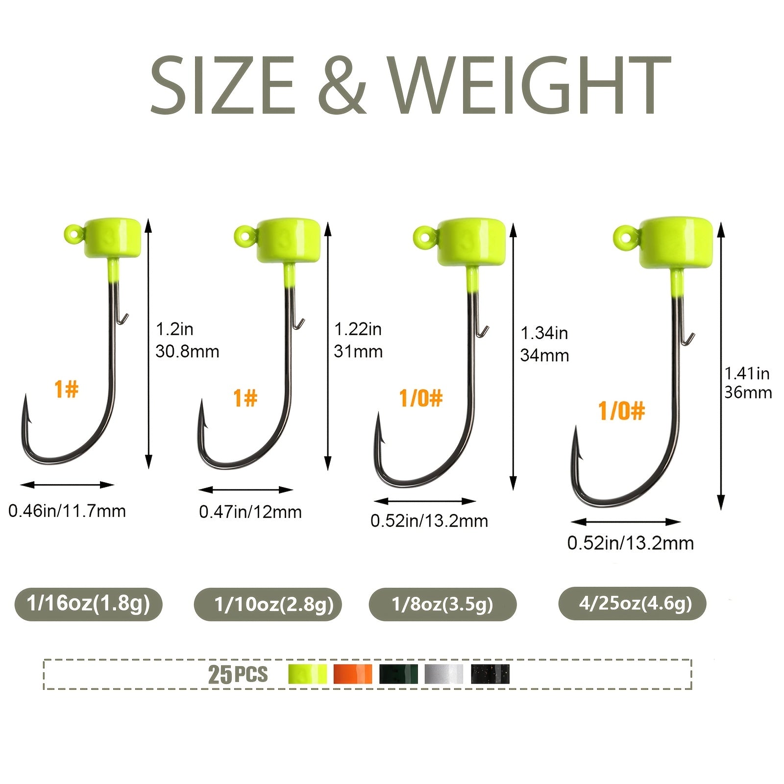Fishing Tackle Storage – Bass – Dovesun 25pcs Ned Rig Jig Heads Mushroom Head Shroom – Versatile Water-Ready Design for US Anglers