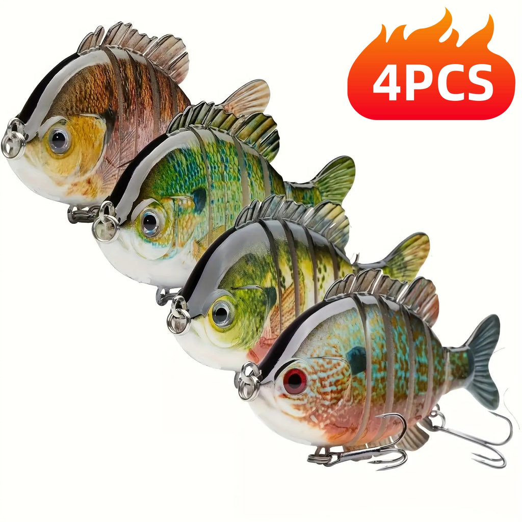Artificial Fishing Lures – Saltwater, Freshwater, Lifelike Action – Pack Swimpanfish Multi Joint Saltwater Fishing Lures Realistic Hard – Reliable Angler Setup for US Anglers
