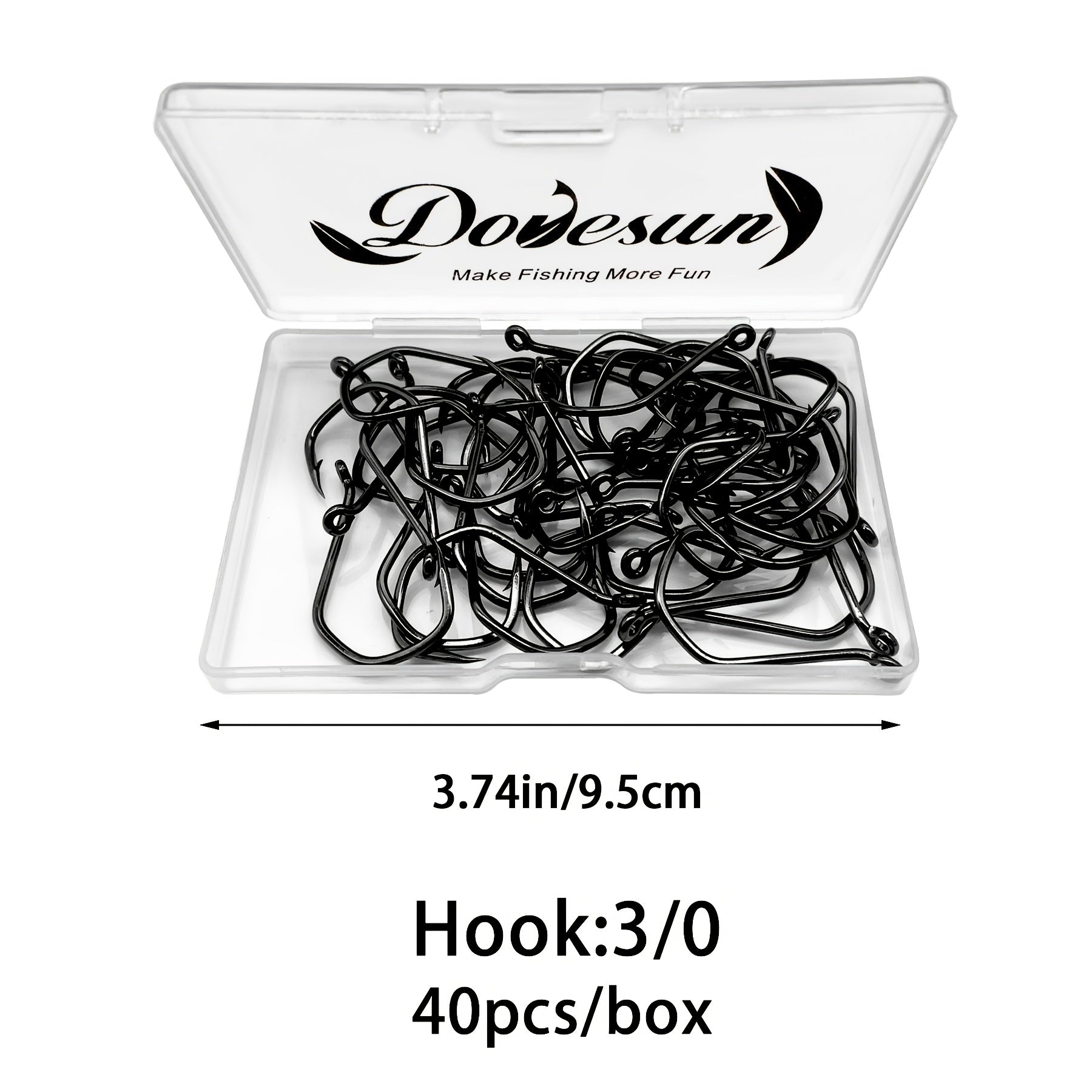 Fishing Trip Essential – Versatile Water-Ready Design – Doveusn 40pcs Catfish Hooks Offset Octopus Circle – Compact Tackle Solution for US Anglers