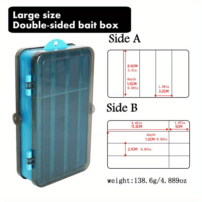 Fishing Tackle Storage – Portable – Multi Functional Portable Fishing Tackle Box Two Sided Storage – Versatile Water-Ready Design for US Anglers