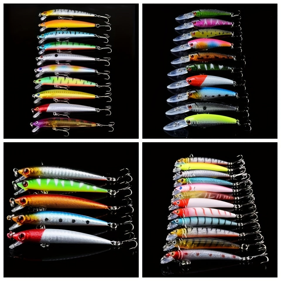 Bass Tackle Kit – Saltwater, Freshwater – 5pcs Random Style Bionic Lure Minnow Saltwater Fishing Hard – Dependable Freshwater & Saltwater Use for US Anglers