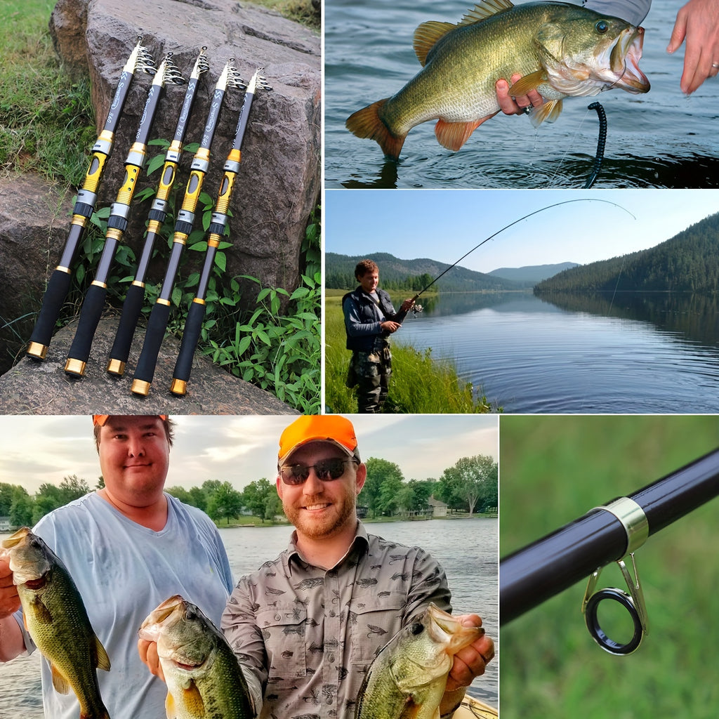 Casting Fishing Rod – Carbon Fiber, Portable – Sougayilang Telescopic Rock Fishing Rod Spinning Carp Feeder Carbon – Reliable Angler Setup for US Anglers