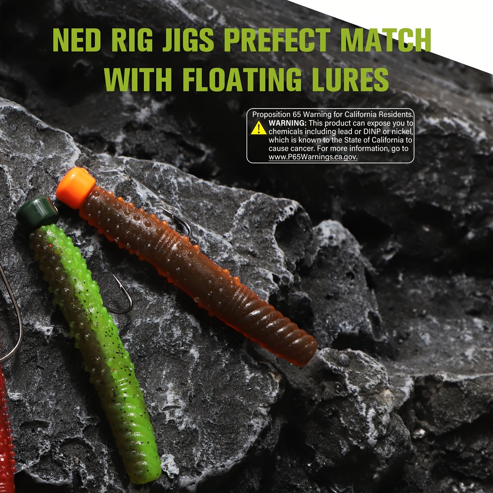 Bass Tackle Kit – Bass – Dovesun Piece Ned Rig Jig Heads Trd Worms Kit – Versatile Water-Ready Design for US Anglers, Freshwater and Saltwater Fishing Equipment