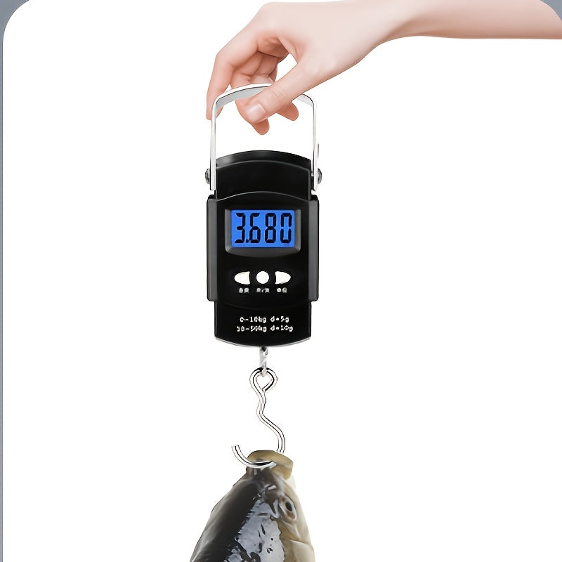 Outdoor Fishing Accessory – Portable – Heavy Duty Digital Handheld Scale 110 Pounds Kilograms Backlit – Dependable Freshwater & Saltwater Use for US Anglers