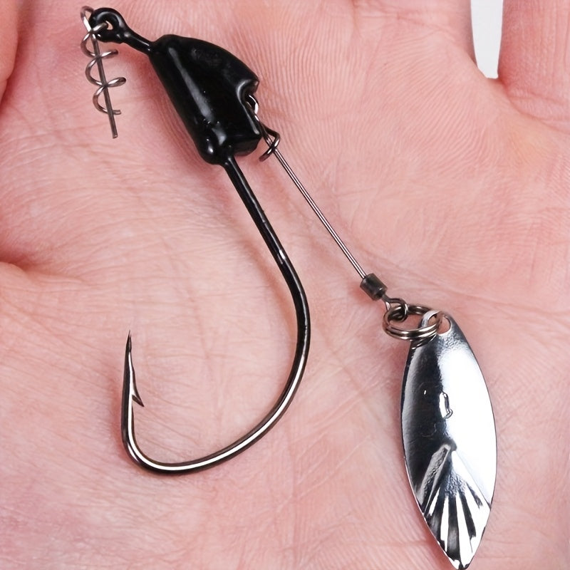 Freshwater Fishing Lures – Saltwater, Freshwater – Dovesun 10pcs Swimbaits Jig Head Underspin Weighted Swimbait Hooks – Versatile Water-Ready Design for US Anglers