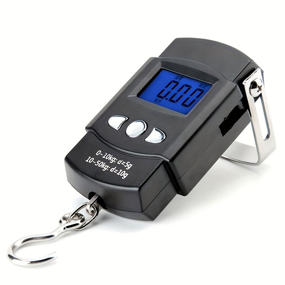 Outdoor Fishing Accessory – Portable – Heavy Duty Digital Handheld Scale 110 Pounds Kilograms Backlit – Dependable Freshwater & Saltwater Use for US Anglers