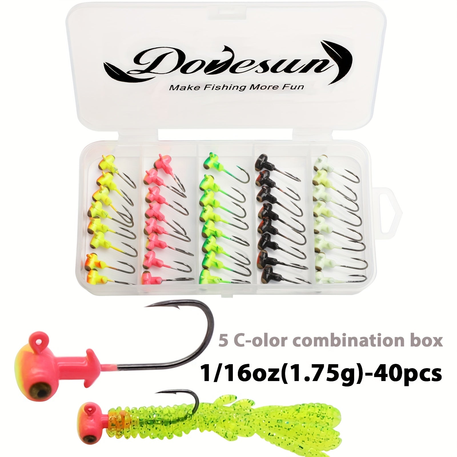 Fishing Gear Backpack – Saltwater, Freshwater, Bass, Crappie – Dovesun Fishing Jig Heads Hooks 40pcs Football Head Eyes – Compact Tackle Solution for US Anglers
