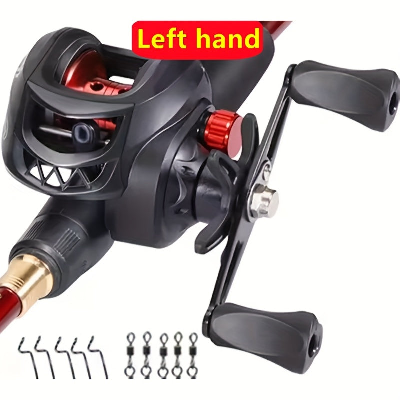 Artificial Fishing Lures – Dependable Freshwater & Saltwater Use – Metal Spool Fishing Reel Black Red High Speed Ratio – Reliable Angler Setup for US Anglers