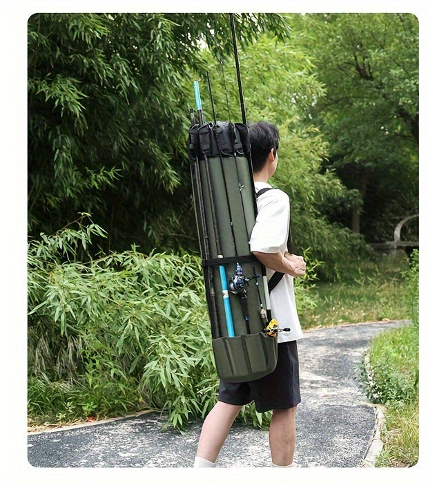 Carbon Fishing Rod – Large Capacity – Green Fishing Rod Bag Durable Folding Gear Handbag Multifunctional – Built for Weekend Anglers for US Anglers