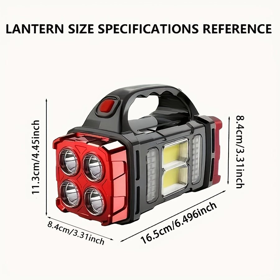 Angler Outdoor Accessory – Water-Ready, Portable, Rechargeable – Solar USB Rechargeable LED Lantern Flashlight 1800mah Nickel Battery – Field-Ready Performance for US Anglers
