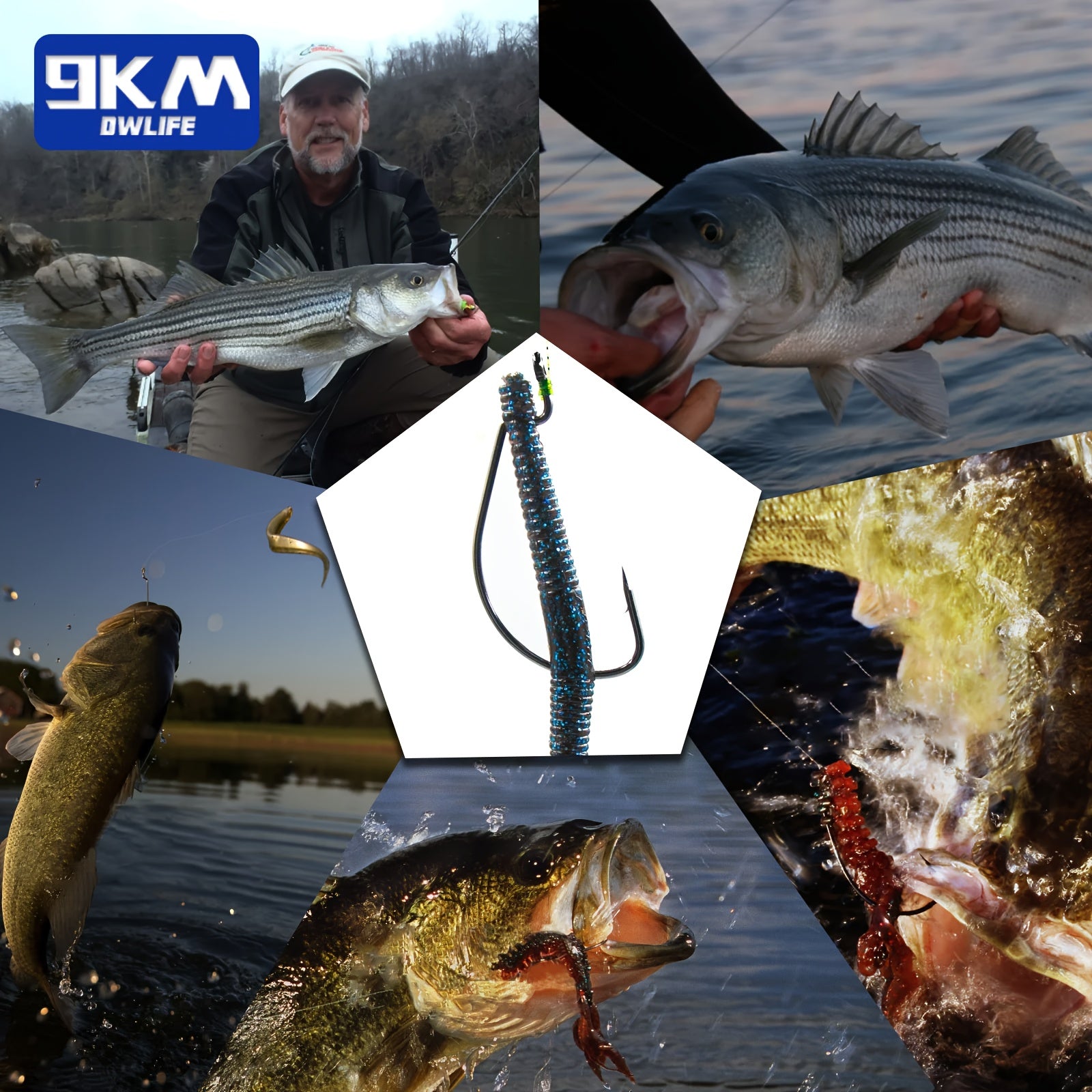 Artificial Fishing Lures – Freshwater – 9km 100pcs Wide Gap Offset Worm Fishing Hooks Jig – Reliable Angler Setup for US Anglers
